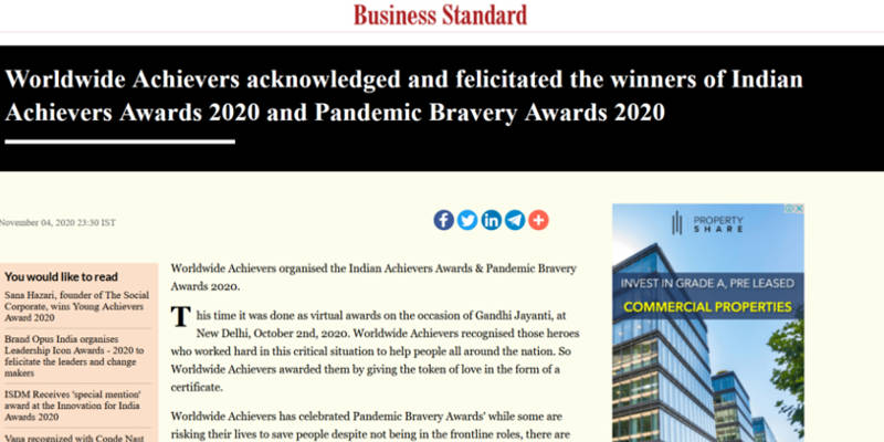 Pandemic Bravery Awards for Product Innovation