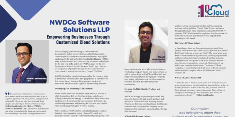 Top 10 Cloud Solution Providers of 2021